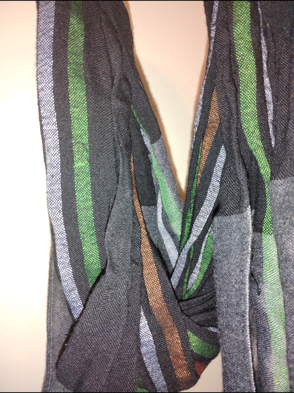 Striped Scarf 💚🤍 ♥️